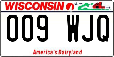WI license plate 009WJQ