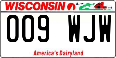 WI license plate 009WJW