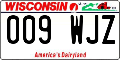 WI license plate 009WJZ