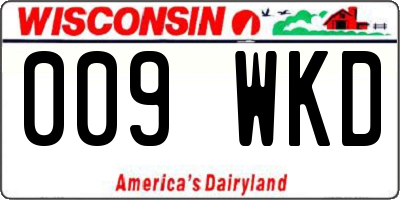 WI license plate 009WKD
