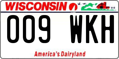 WI license plate 009WKH
