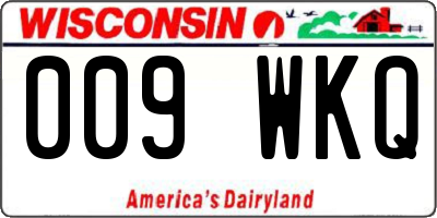 WI license plate 009WKQ