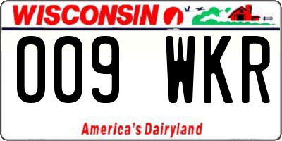 WI license plate 009WKR