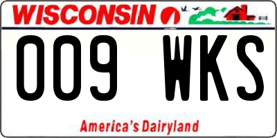 WI license plate 009WKS