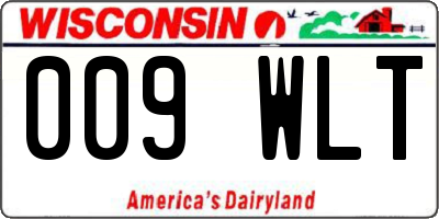 WI license plate 009WLT