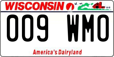 WI license plate 009WMO