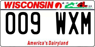 WI license plate 009WXM
