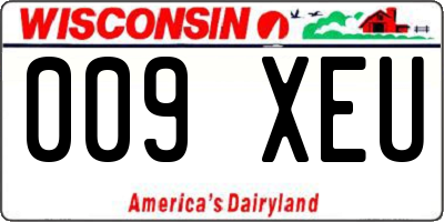 WI license plate 009XEU