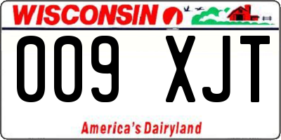WI license plate 009XJT