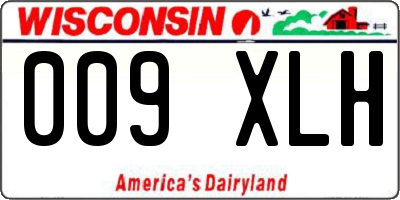 WI license plate 009XLH