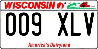 WI license plate 009XLV