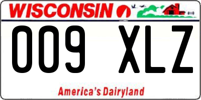 WI license plate 009XLZ