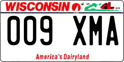 WI license plate 009XMA