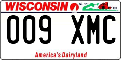 WI license plate 009XMC