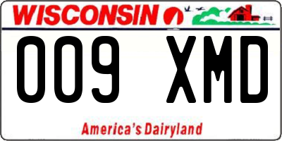 WI license plate 009XMD