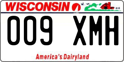 WI license plate 009XMH