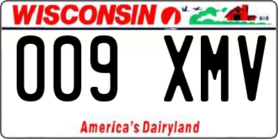 WI license plate 009XMV