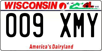 WI license plate 009XMY
