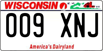 WI license plate 009XNJ