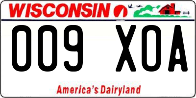 WI license plate 009XOA