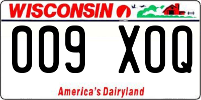 WI license plate 009XOQ