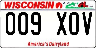 WI license plate 009XOV