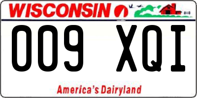 WI license plate 009XQI