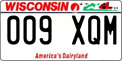 WI license plate 009XQM