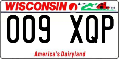 WI license plate 009XQP
