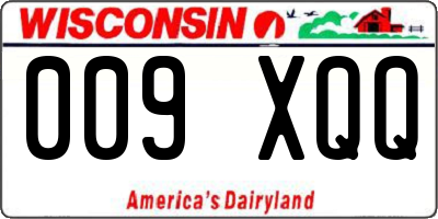 WI license plate 009XQQ