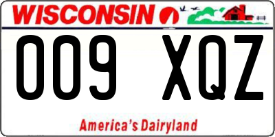 WI license plate 009XQZ
