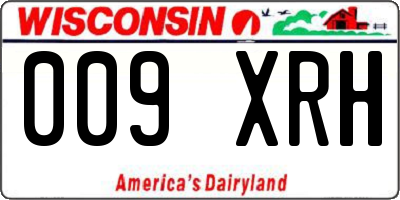 WI license plate 009XRH