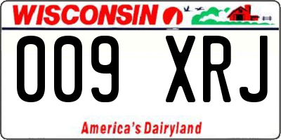 WI license plate 009XRJ