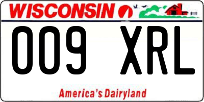 WI license plate 009XRL