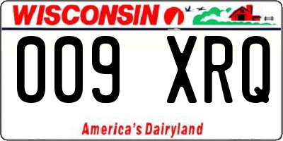 WI license plate 009XRQ