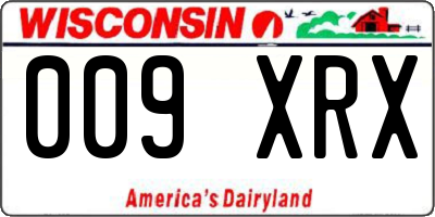 WI license plate 009XRX