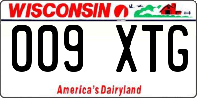 WI license plate 009XTG