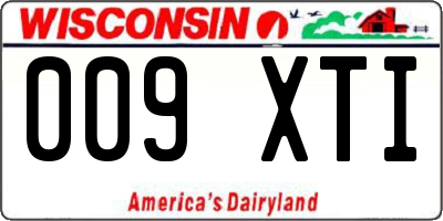 WI license plate 009XTI