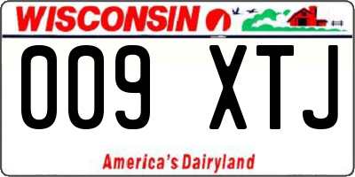 WI license plate 009XTJ