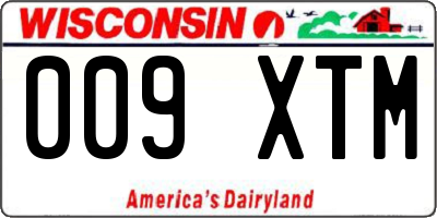 WI license plate 009XTM