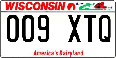 WI license plate 009XTQ