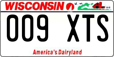 WI license plate 009XTS