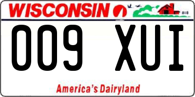 WI license plate 009XUI