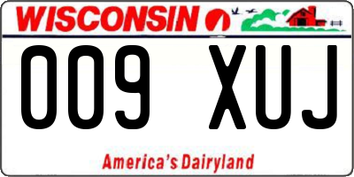 WI license plate 009XUJ