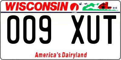 WI license plate 009XUT