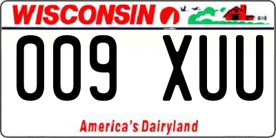 WI license plate 009XUU