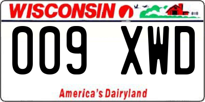 WI license plate 009XWD