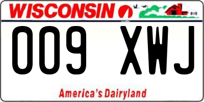 WI license plate 009XWJ