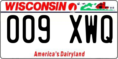 WI license plate 009XWQ