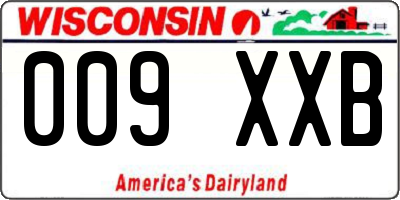 WI license plate 009XXB